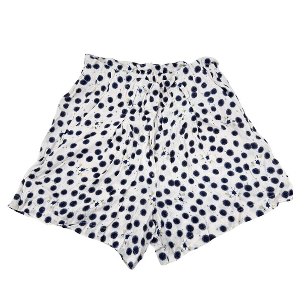 H&M Pants - H&M Anna Glover Polka Dot Shorts High Waist Casual Summer Size 8 Chic Summer Fun